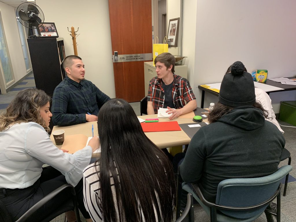 Youth Leadership Team in discussion